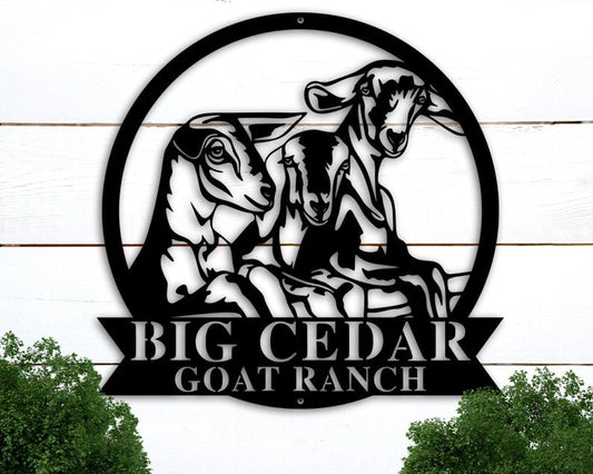Custom Goat Farm Sign - Goat Ranch Metal Sign - Custom Goat Sign - Goat Metal Sign Personalized - Farmhouse Wall Decor