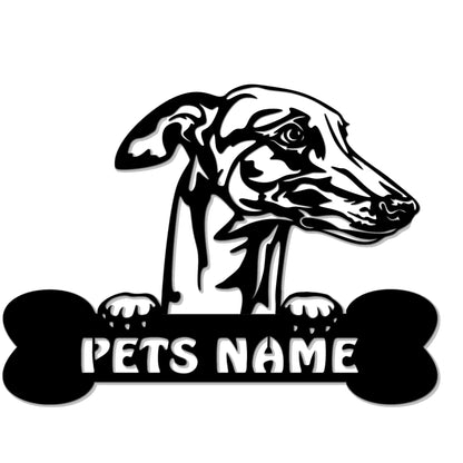 Custom Greyhound Metal Wall Art - Dog Metal Signs - Dog Signs Decor - Gifts For Dog Lovers