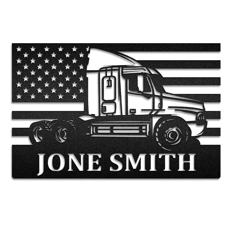 Custom Heavy Equiqment Truck Metal Sign - Metal Decor Wall Art - Heavy Equipment Operator Gifts