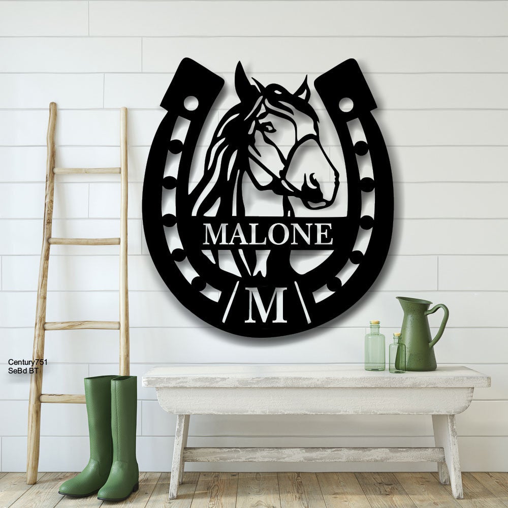 Custom Horse Farm Metal Sign - Horse Wall Decor - Ranch Sign Horse Farm Sign - Metal Decor Wall Art