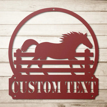 Custom Horse Metal Sign - Metal Ranch Signs For Farmhouse Decoration - Farm House Decor