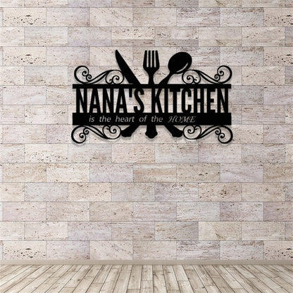 Custom Kitchen Metal Sign - Personalized Kitchen Wall Art - Metal Decor Wall Art