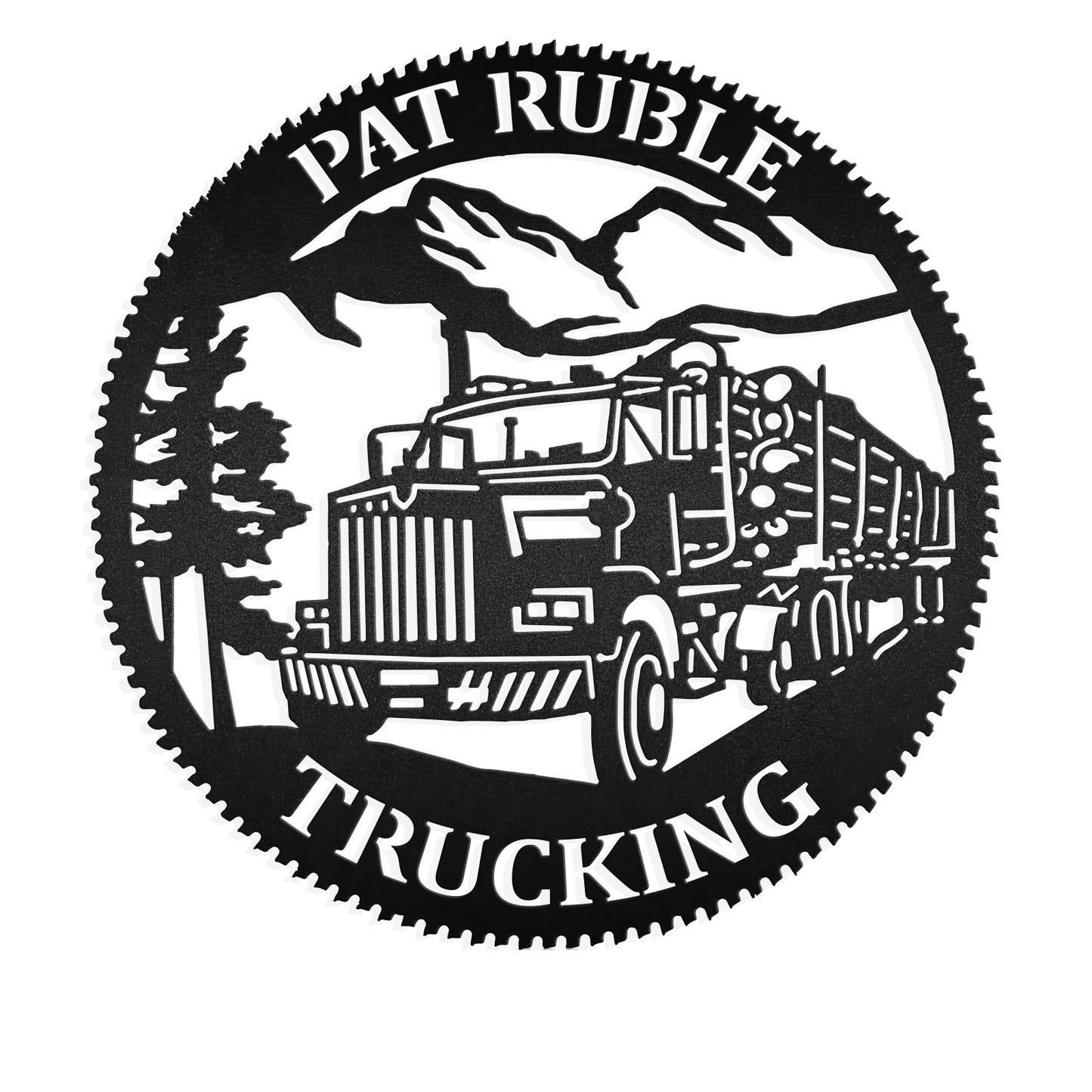 Custom Log Trucking Big Rig Vehicle Metal Sign - Metal Decor Wall Art - Heavy Equipment Operator Gifts