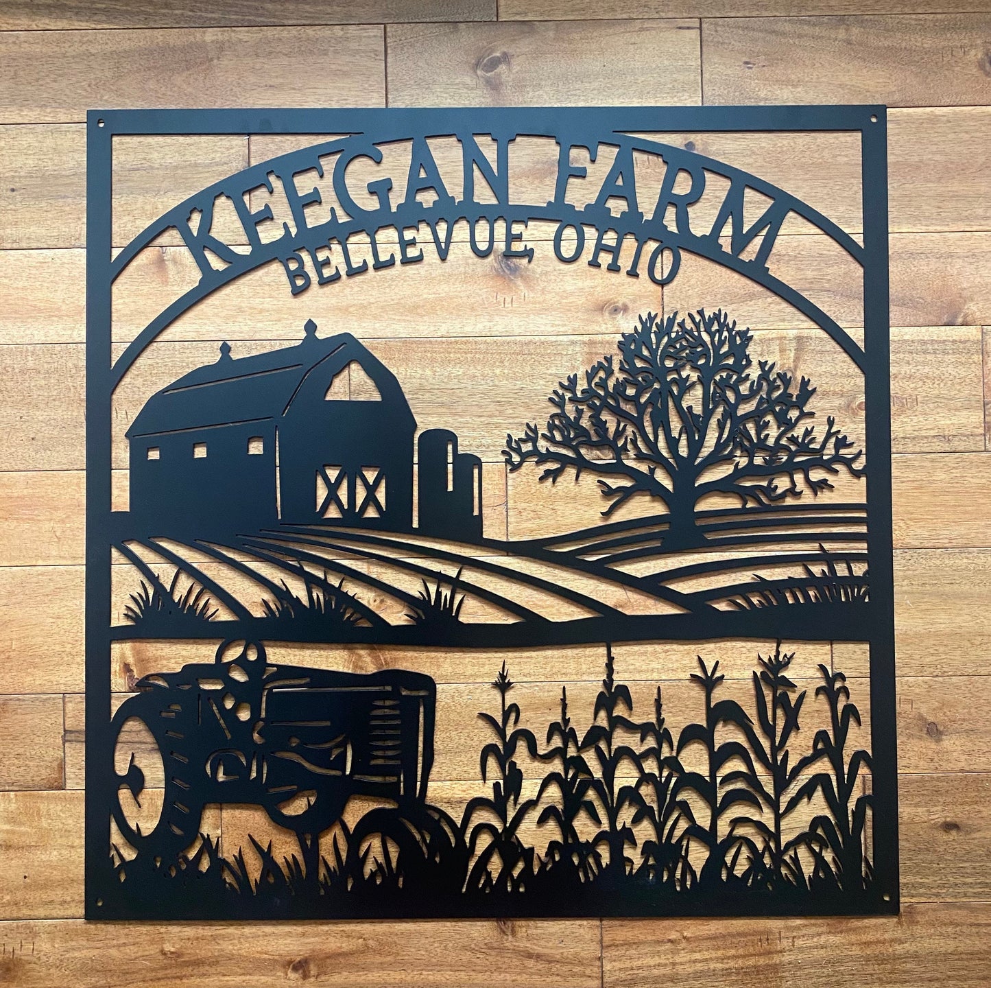 Custom Metal Crop Farm Wall Art - Farm House Decor - Large Metal Farm Signs