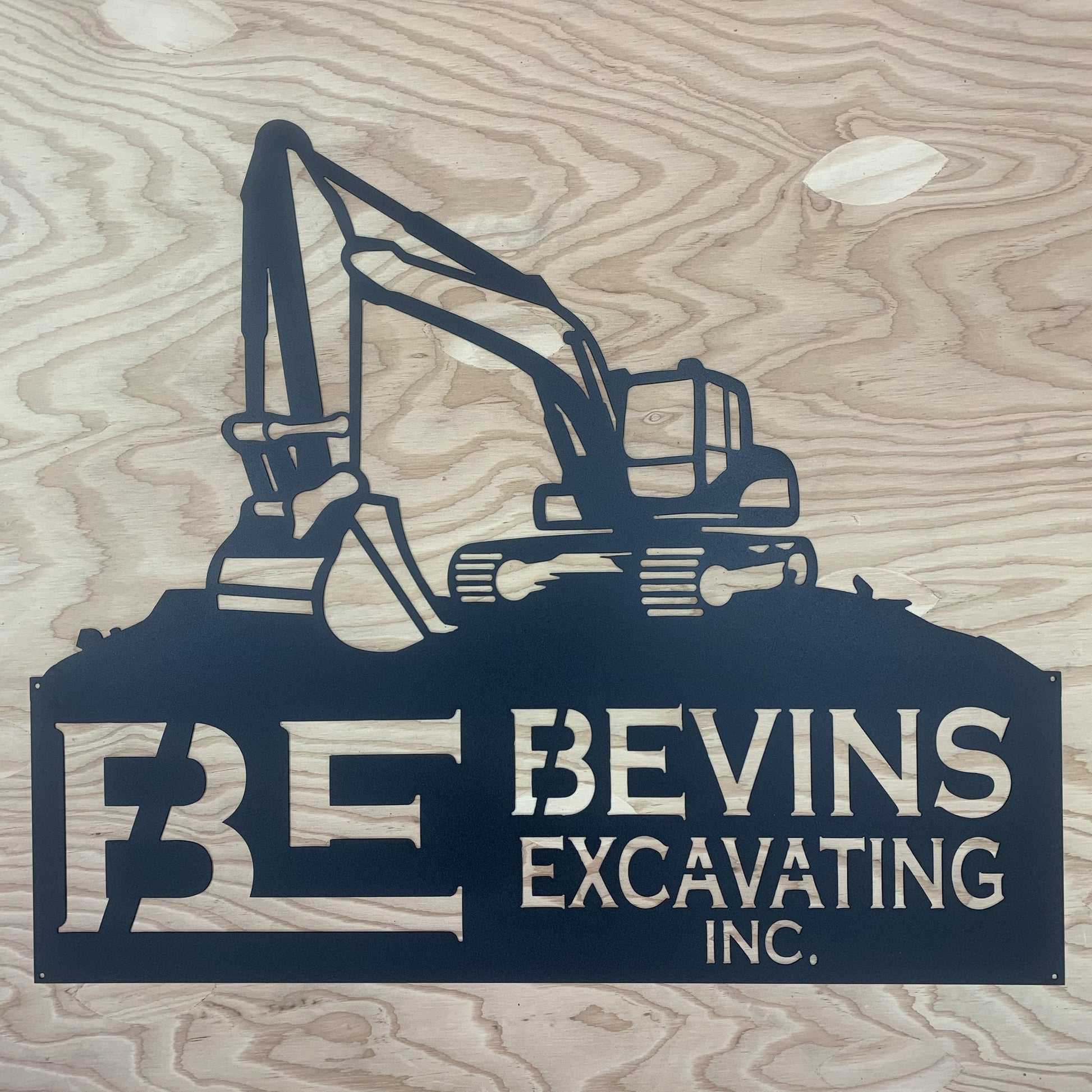 Custom Metal Excavator Vehicle Sign - Metal Decor Wall Art - Heavy Equipment Operator Gifts