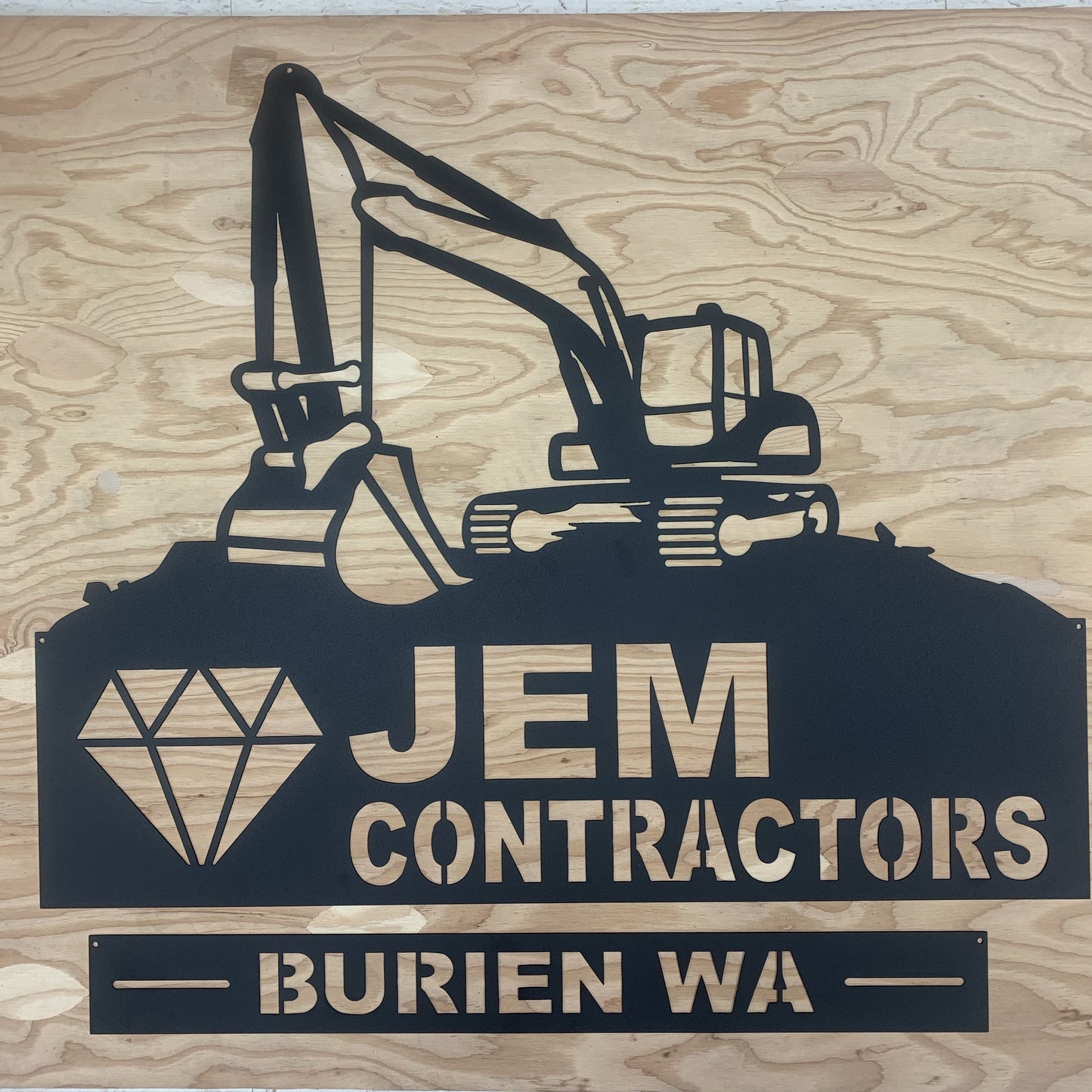 Custom Metal Excavator Vehicle Sign - Metal Decor Wall Art - Heavy Equipment Operator Gifts