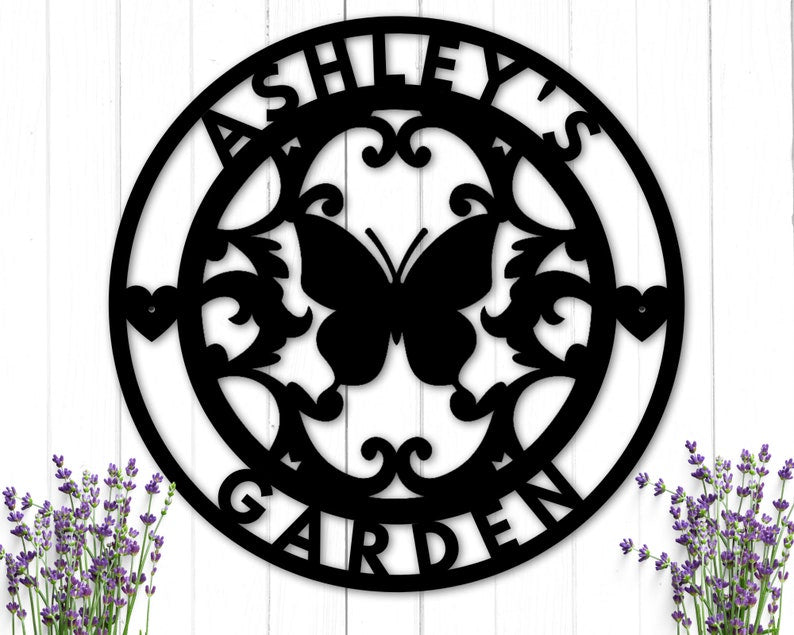 Custom Metal Garden Sign - Custom Garden Sign - Garden Sign - Personalized Garden Sign - Garden Decor - Garden Metal Sign