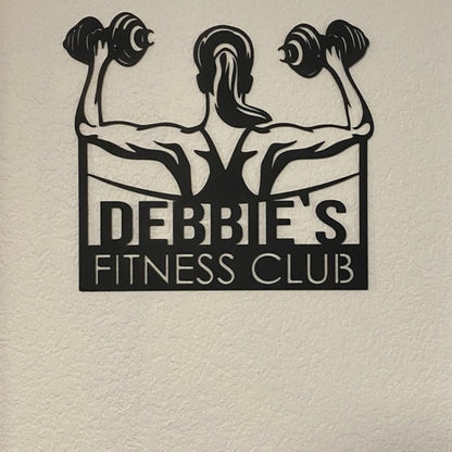 Custom Metal Gym Sign - Personalized Women's Fitness Sign - Decorative Metal Wall Art