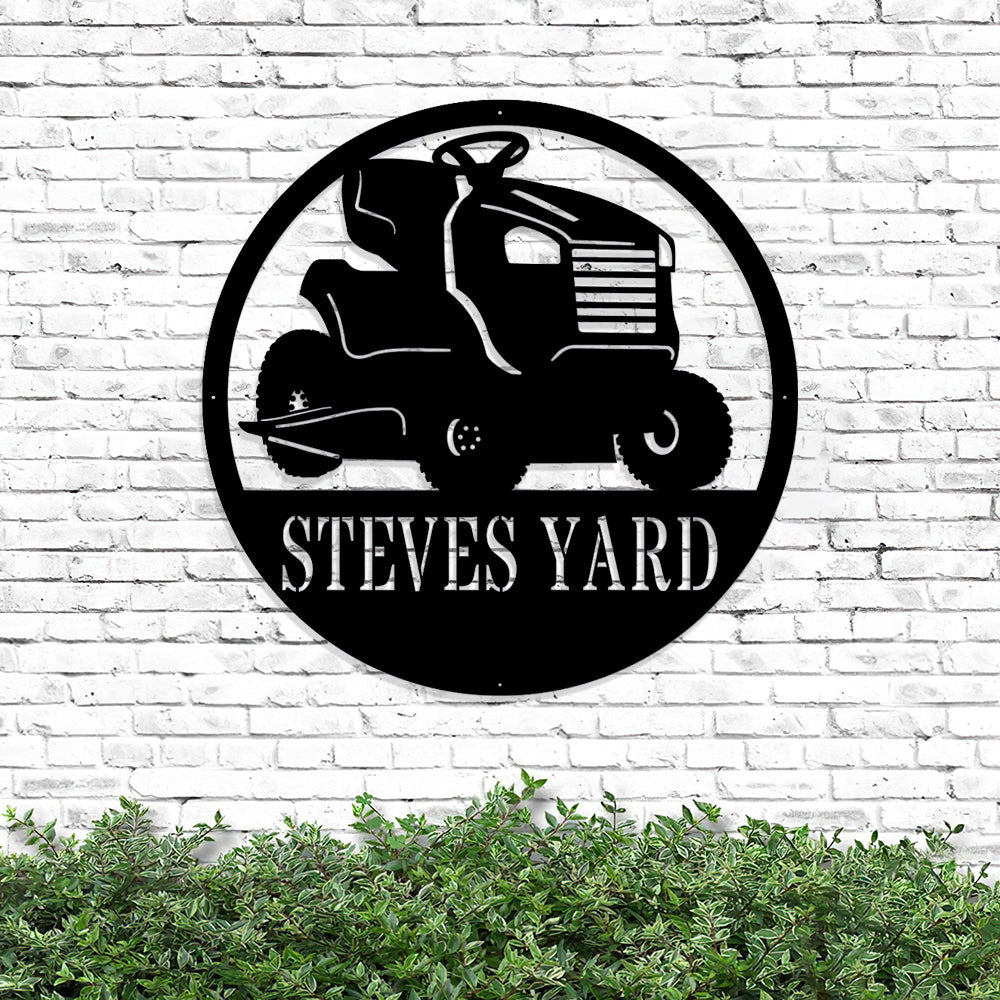 Custom Metal Lawn Mower Sign - Lawn Mower Monogram - Metal Constructio ...