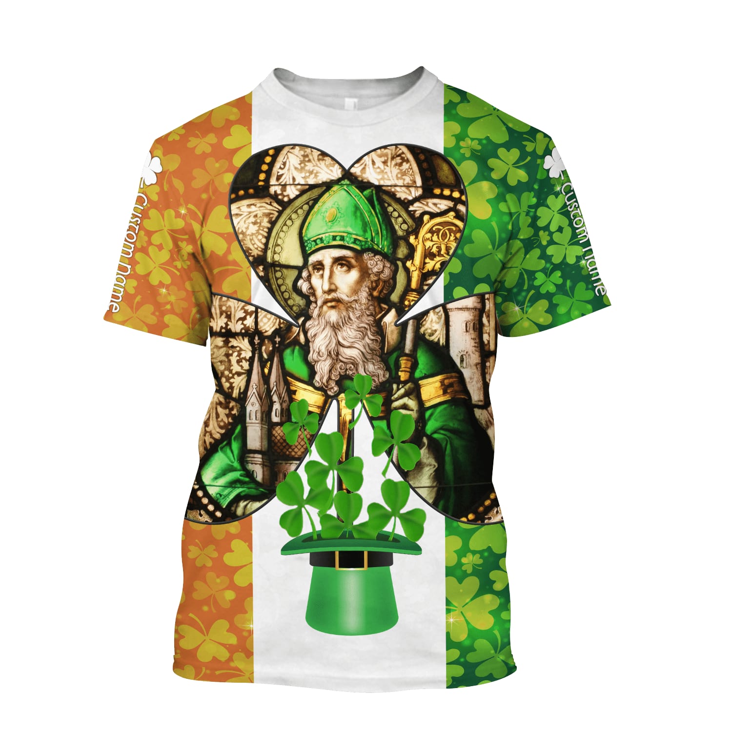 Custom Name Ireland Saint Patrick's Day 3d Print Tee Shirts - St Patricks Day 3D Shirts for Men & Women