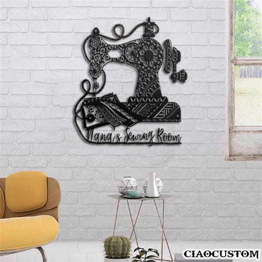 Custom Name Sewing Metal Sign - Sewing Metal Wall Art - Sewing Christmas Gifts