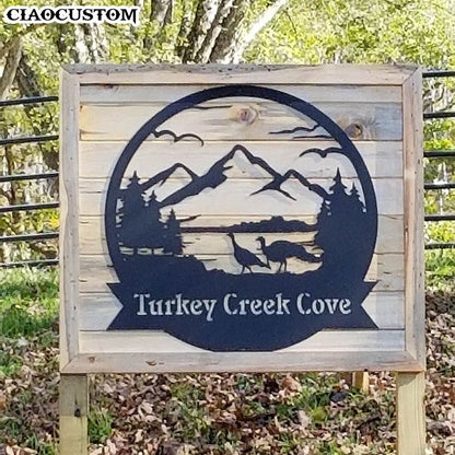 Custom Name Turkey Metal Sign - Turkey Monogram - Gifts For Turkey Lovers