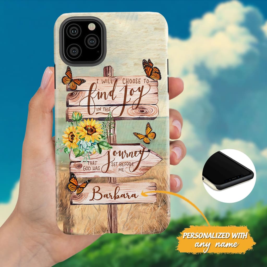 Custom Phone Case I Will Choose To Find Joy In The Journey Phone Case - Bible Verse Phone Cases Samsung