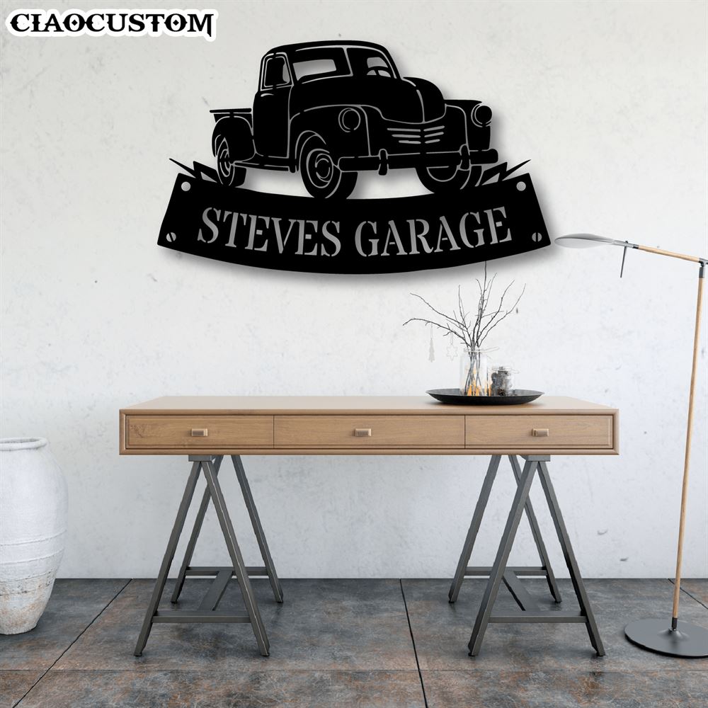 Custom Pickup Truck Metal Sign - Garage Decorations - Metal Decor Wall Art