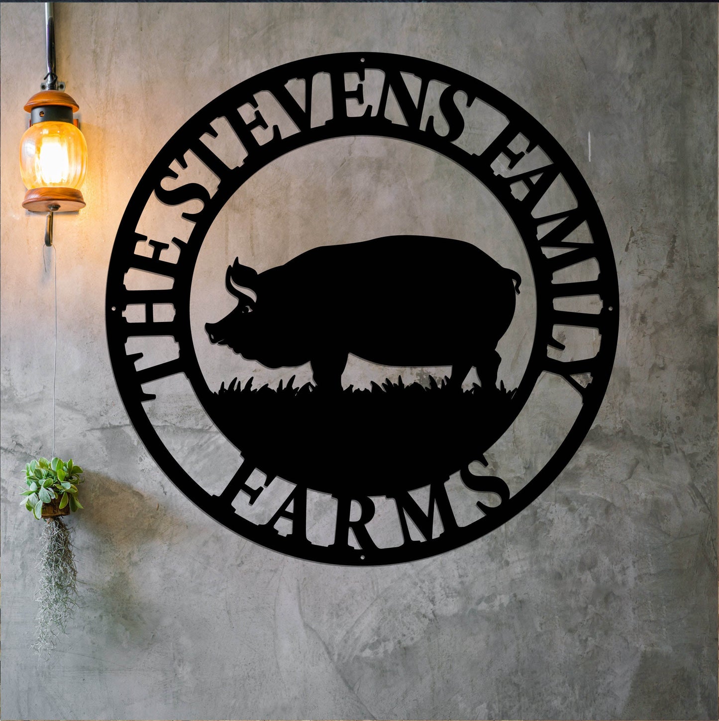 Custom Pig Farm Metal Sign - Personalized Metal Farm Signs - Metal Farm Signs - Farmer Gifts