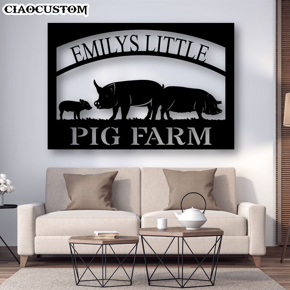 Custom Pig Metal Sign - Metal Farm Signs - Farm Gifts - Metal Decor Wall Art