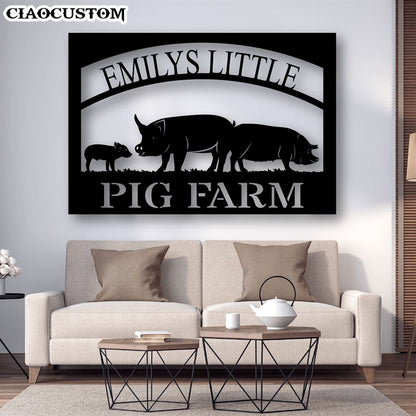 Custom Pig Metal Sign - Metal Farm Signs - Farm Gifts - Metal Decor Wall Art