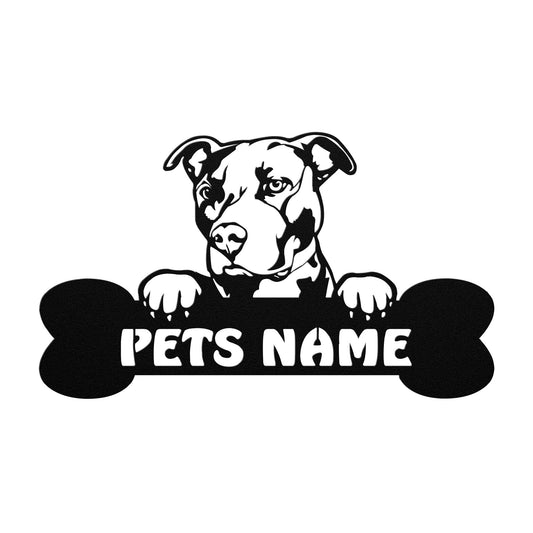 Custom Pitbull Metal Wall Art - Dog Metal Signs - Dog Signs Decor - Gifts For Dog Lovers