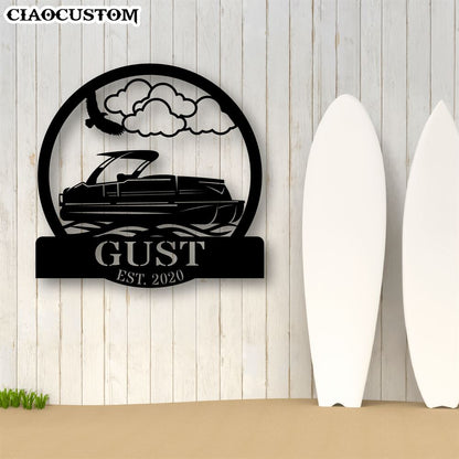 Custom Pontoon Metal Sign - Pontoon Boat Gifts - Metal Decor Wall Art - Job Gift