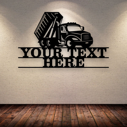 Custom Roll Off Truck Vehicle Metal Sign - Metal Decor Wall Art - Heavy Equipment Operator Gifts