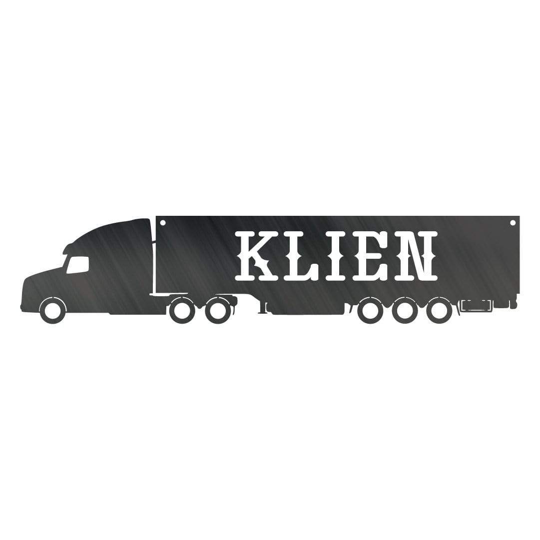 Custom Semi-Truck Vehicle Metal Sign - Metal Decor Wall Art - Heavy Equipment Operator Gifts