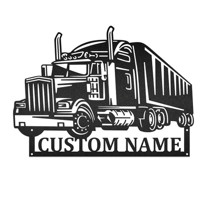 Custom Semi Truck Big Rig Vehicle Metal Sign - Metal Decor Wall Art - Heavy Equipment Operator Gifts