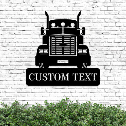 Custom Semi Truck Metal Sign - Metal Construction Signs - Heavy Equipment Operator Gifts