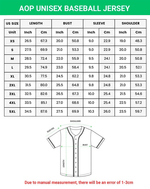 Custom Shirt Printed 3D Baseball Jersey For Men and Women