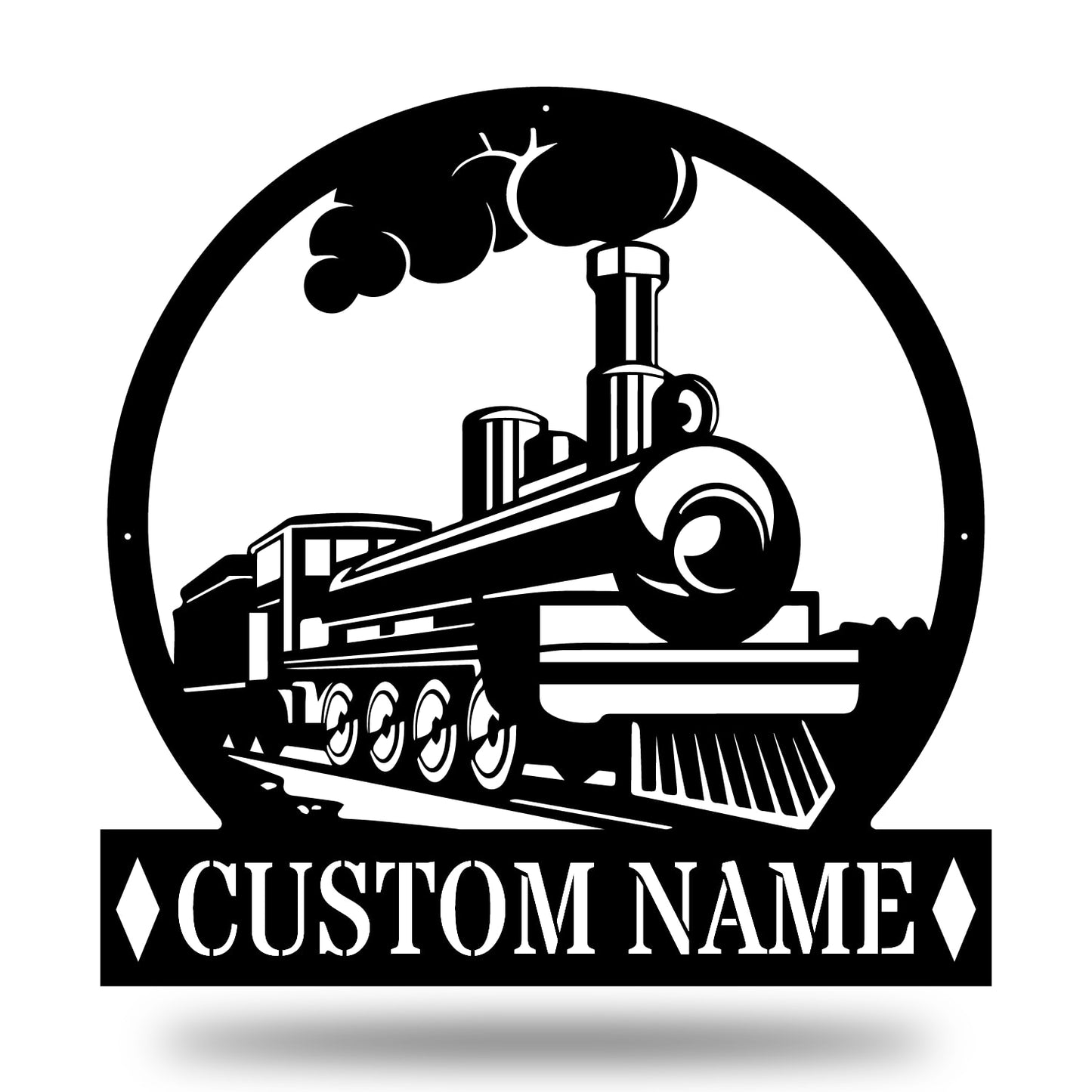 Custom Steam Train Metal Sign - Outdoor Decor Metal Wall Art - Metal Signs For Home