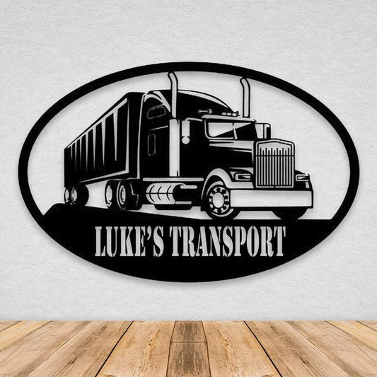Custom Truck Diesel Vehicle Metal Sign - Metal Decor Wall Art - Heavy Equipment Operator Gifts