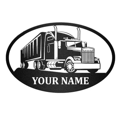 Custom Truck Diesel Vehicle Metal Sign - Metal Decor Wall Art - Heavy Equipment Operator Gifts