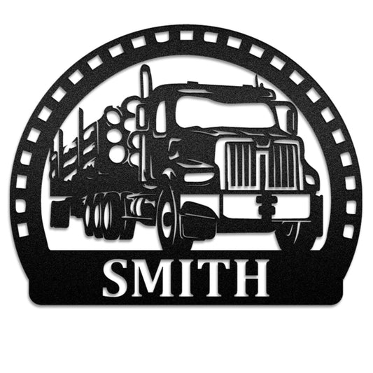 Custom Vintage Logging Vehicle Metal Sign - Metal Decor Wall Art - Heavy Equipment Operator Gifts