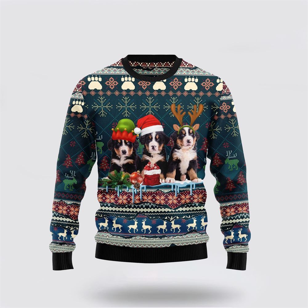 Cute Bernese Mountain Dog Christmas Ugly Christmas Ugly Christmas Sweater For Men And Women, Gift For Christmas, Best Winter Christmas Outfit