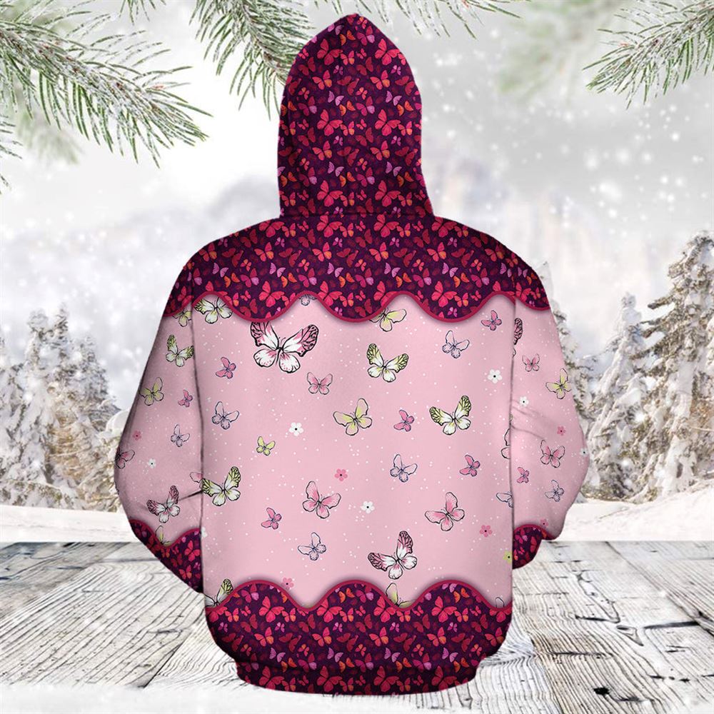 Cute Cat Butterfly All Over Print 3D Hoodie For Men And Women, Best Gift For Cat lovers, Best Outfit Christmas