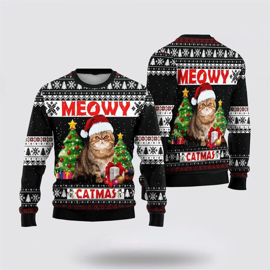 Cute Cat Sweater Meowy Catmas Ugly Christmas Sweater For Men And Women, Best Gift For Christmas, Christmas Fashion Winter