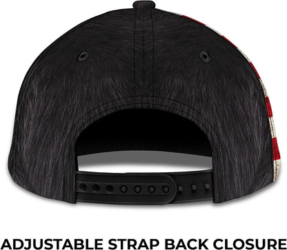 Cute Cat Us Flag God Bless America All Over Print Baseball Cap - Christian Hats For Men Women