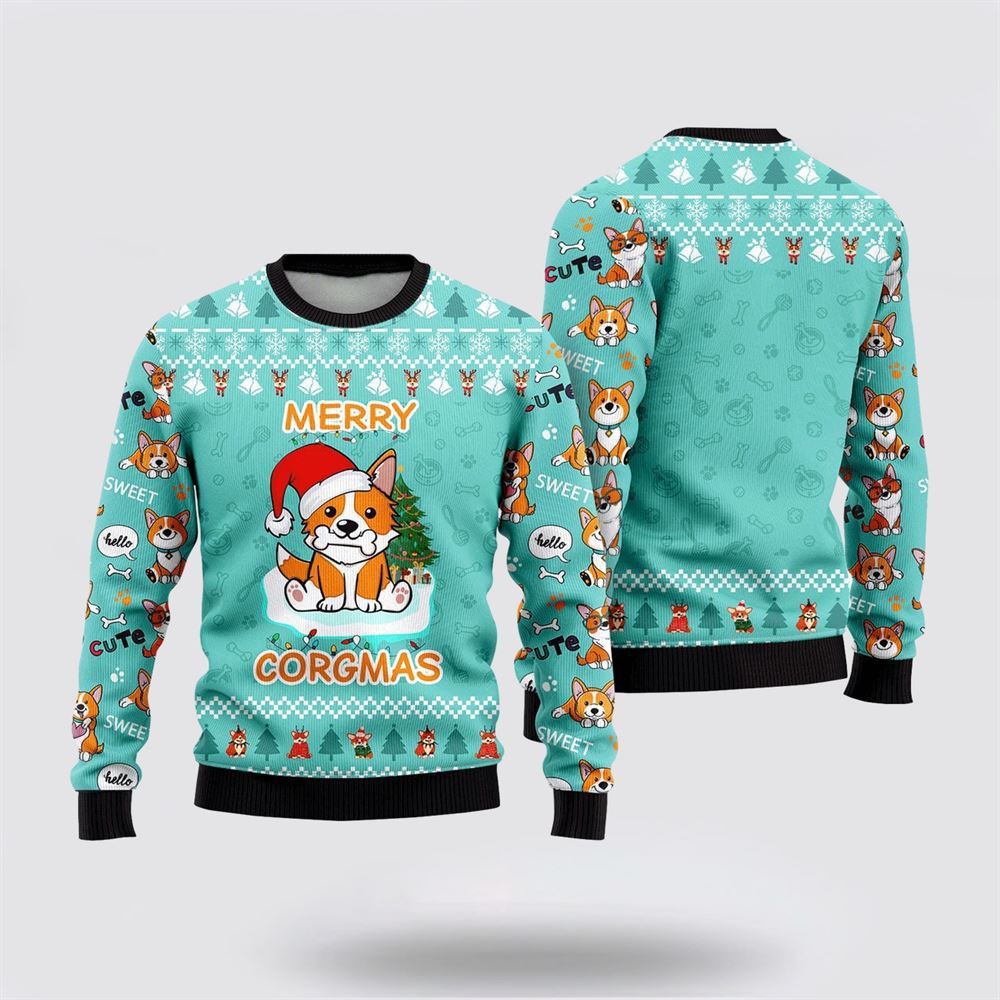 Cute Dog Merry Corgmas Ugly Christmas Sweater For Men And Women, Gift For Christmas, Best Winter Christmas Outfit