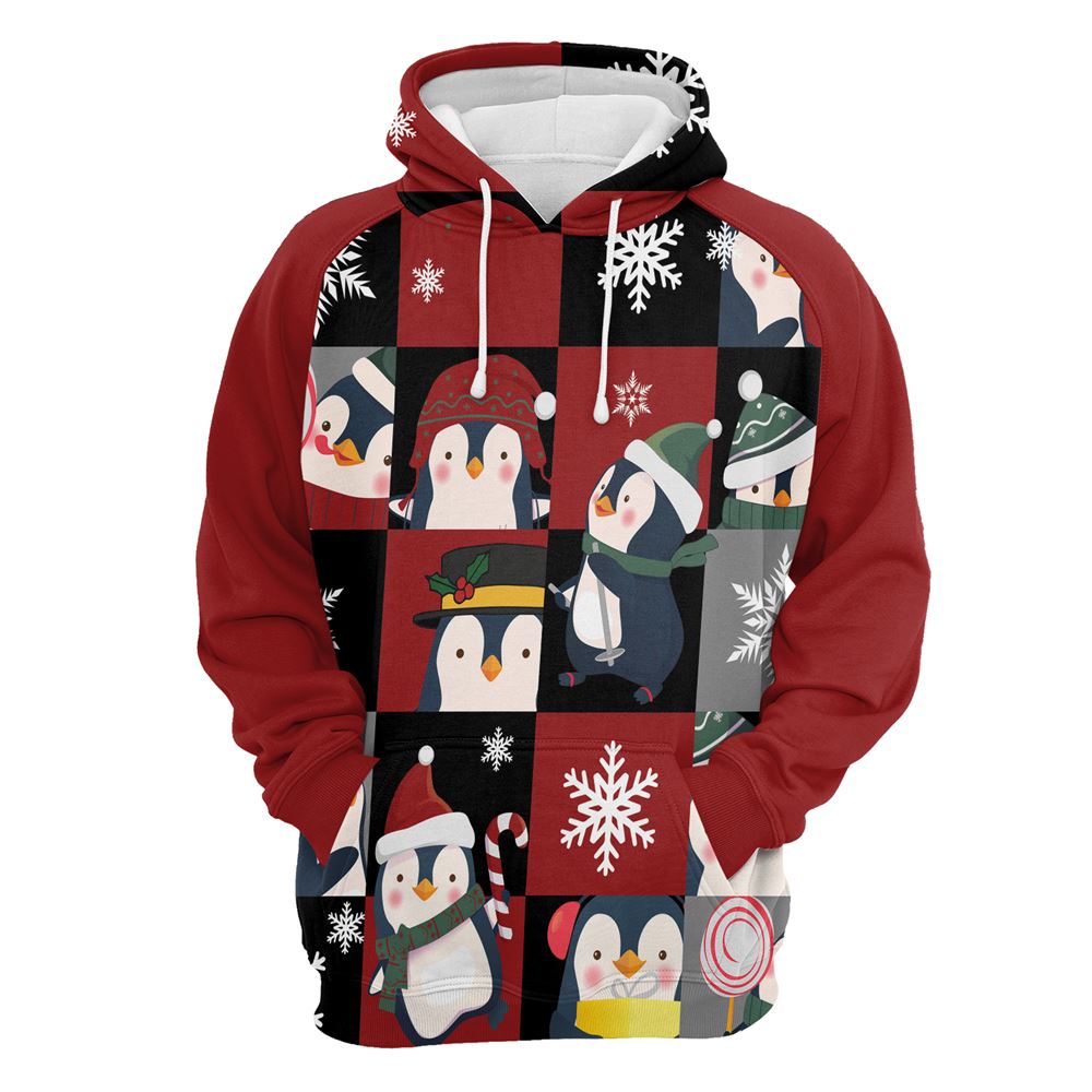 Cute Penguin Christmas All Over Print 3D Hoodie For Men And Women, Best Gift For Dog lovers, Best Outfit Christmas