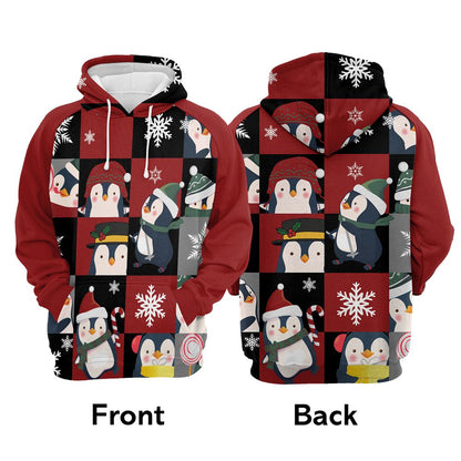 Cute Penguin Christmas All Over Print 3D Hoodie For Men And Women, Best Gift For Dog lovers, Best Outfit Christmas