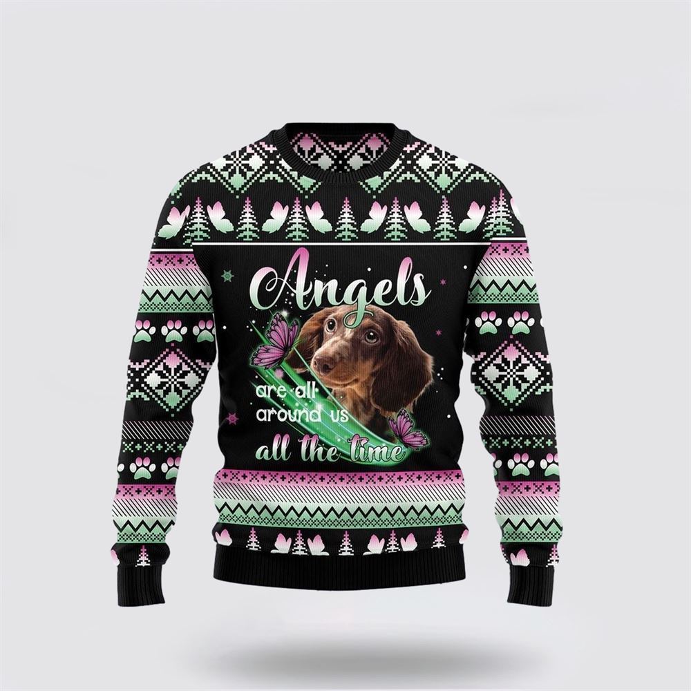 Dachshund Angel Dog Ugly Christmas Sweater For Men And Women, Gift For Christmas, Best Winter Christmas Outfit