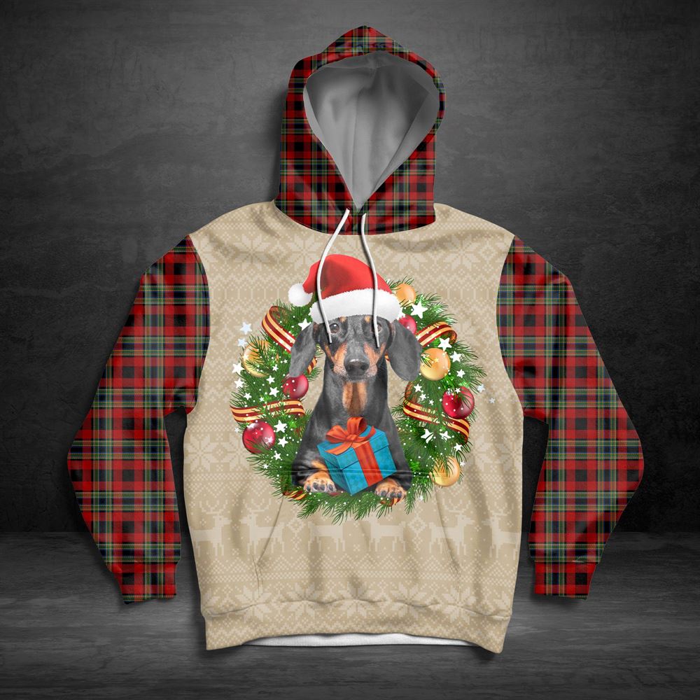 Dachshund Christmas Awesome All Over Print 3D Hoodie For Men And Women, Best Gift For Dog lovers, Best Outfit Christmas