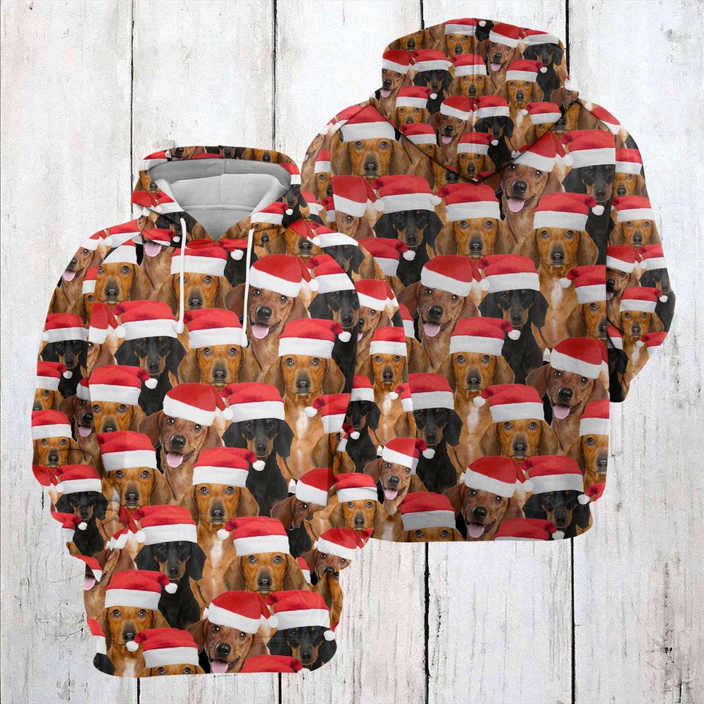 Dachshund Christmas Group All Over Print 3D Hoodie For Men And Women, Best Gift For Dog lovers, Best Outfit Christmas