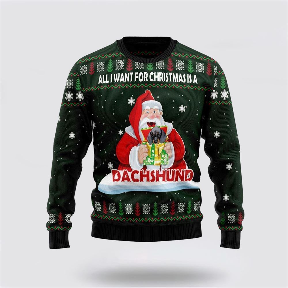 Dachshund Dog Gift Ugly Christmas Sweater For Men And Women, Gift For Christmas, Best Winter Christmas Outfit