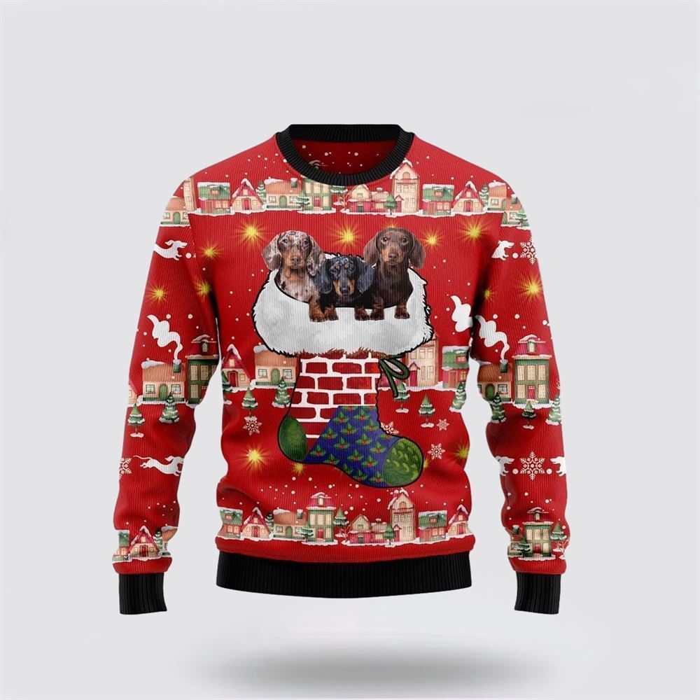Dachshund Dog Light Up Ugly Christmas Sweater For Men And Women, Gift For Christmas, Best Winter Christmas Outfit