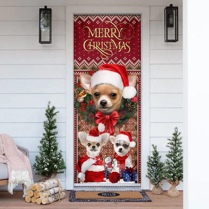 Dachshund Happy House Christmas Door Cover - Dachshund Lover Gifts - Door Christmas Cover