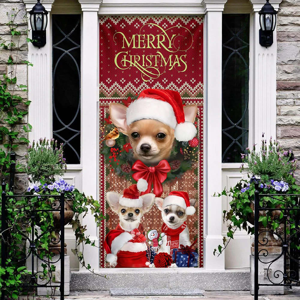 Dachshund Happy House Christmas Door Cover - Dachshund Lover Gifts - Door Christmas Cover
