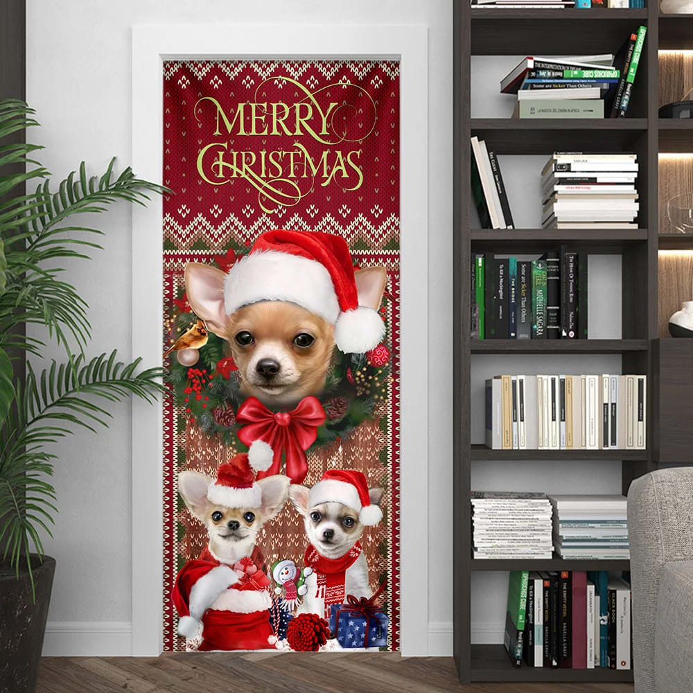 Dachshund Happy House Christmas Door Cover - Dachshund Lover Gifts - Door Christmas Cover