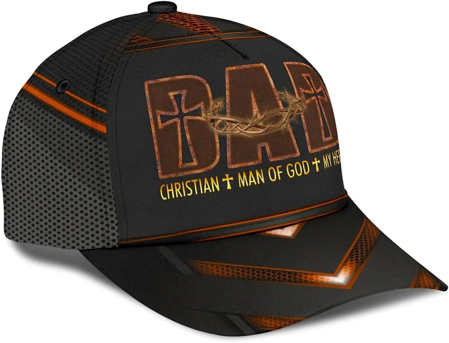 Dad Christian Man Of God My Hero Baseball Cap - Christian Hats for Men and Women