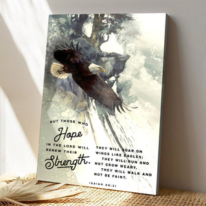 But Those Who HopeIn The Lord - Eagle - Bible Verse Canvas - Christian Canvas Prints - Faith Canvas - Ciaocustom