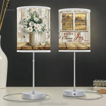 Daisy Vase Today I Choose Joy Farm Landscape Table Lamp